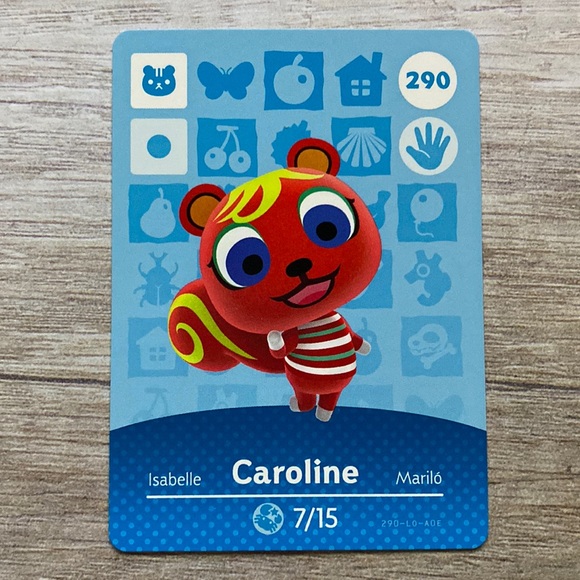 Genuine Animal Crossing Amiibo Card Caroline - Picture 1 of 5